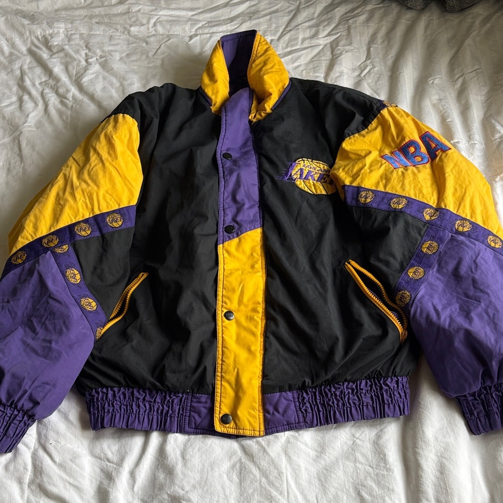 NBA Black, Yellow, and Purple Zip Up Sweater